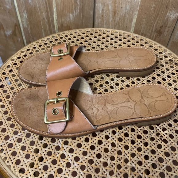Coach single strap with buckle sandals - Picture 3 of 13